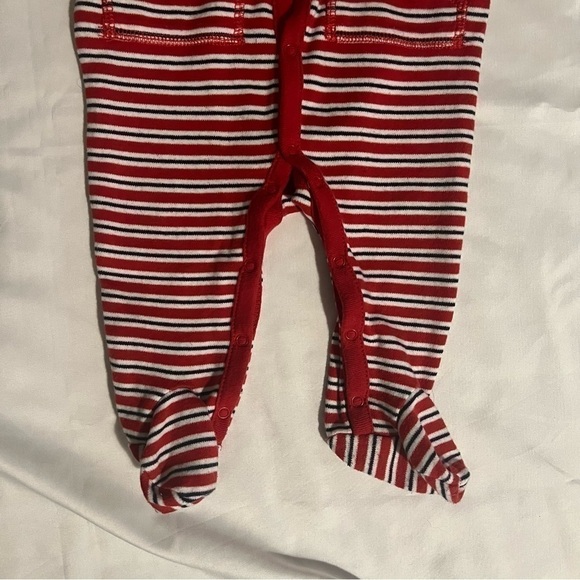 Ralph Lauren Long Sleeve Striped Footed Coverall in Red Multi Size 6 Months - Picture 8 of 15